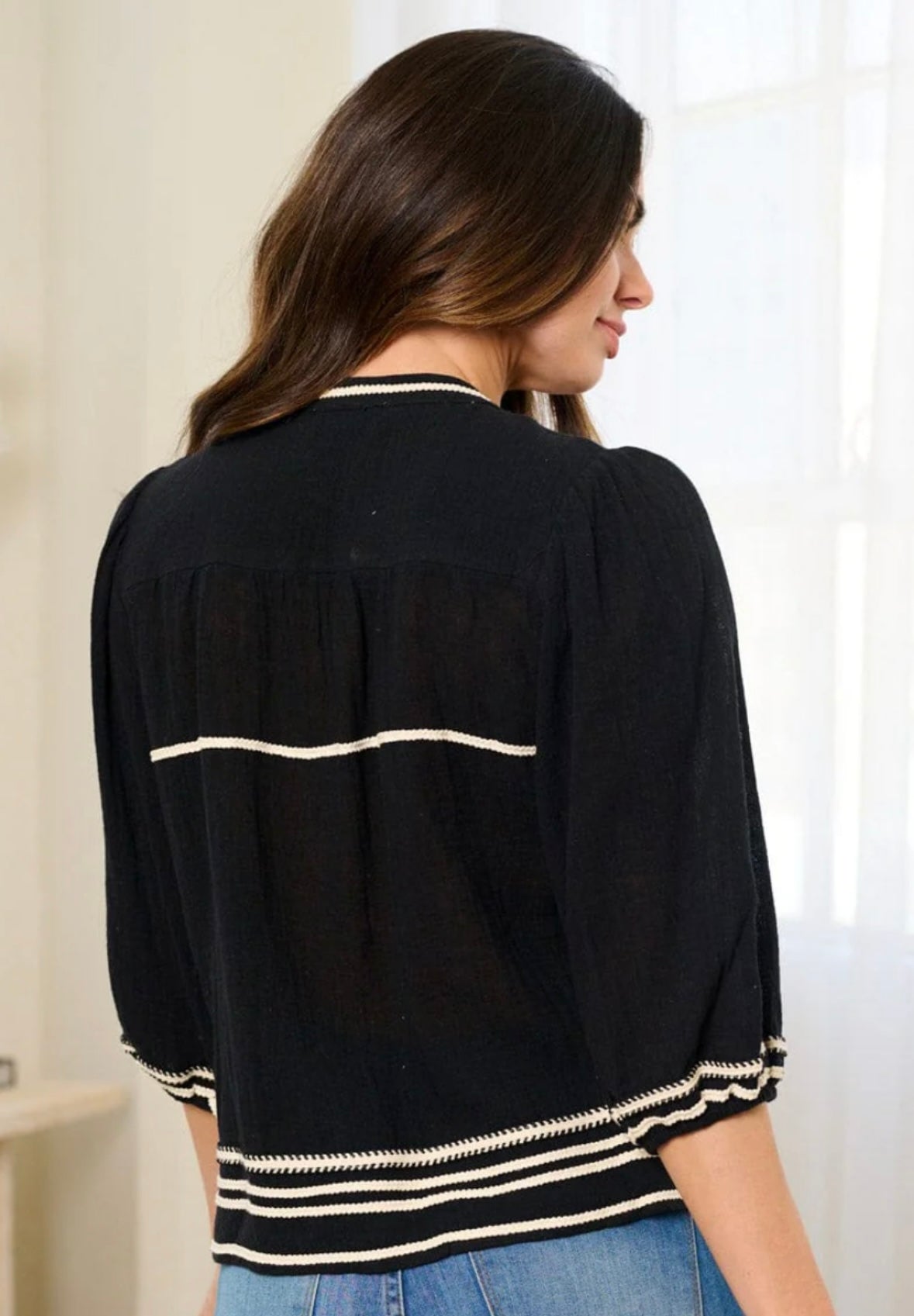 See and Be Seen Emma Tassel Tie Top