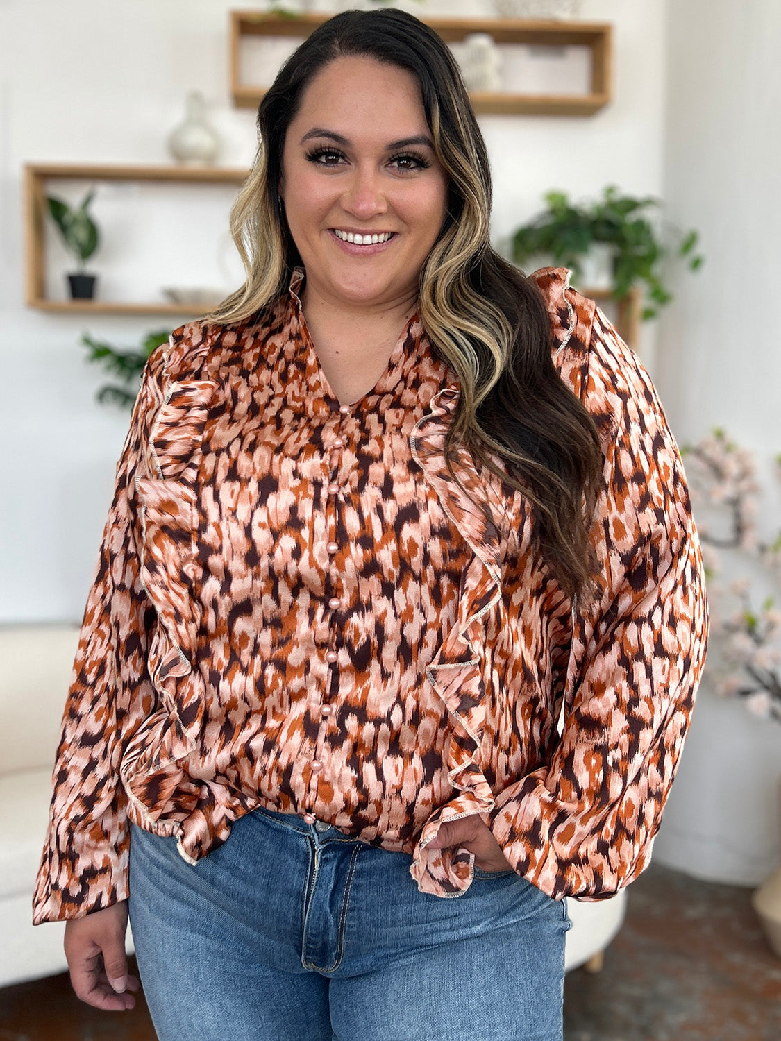 Kathy Printed Long Sleeve Shirt