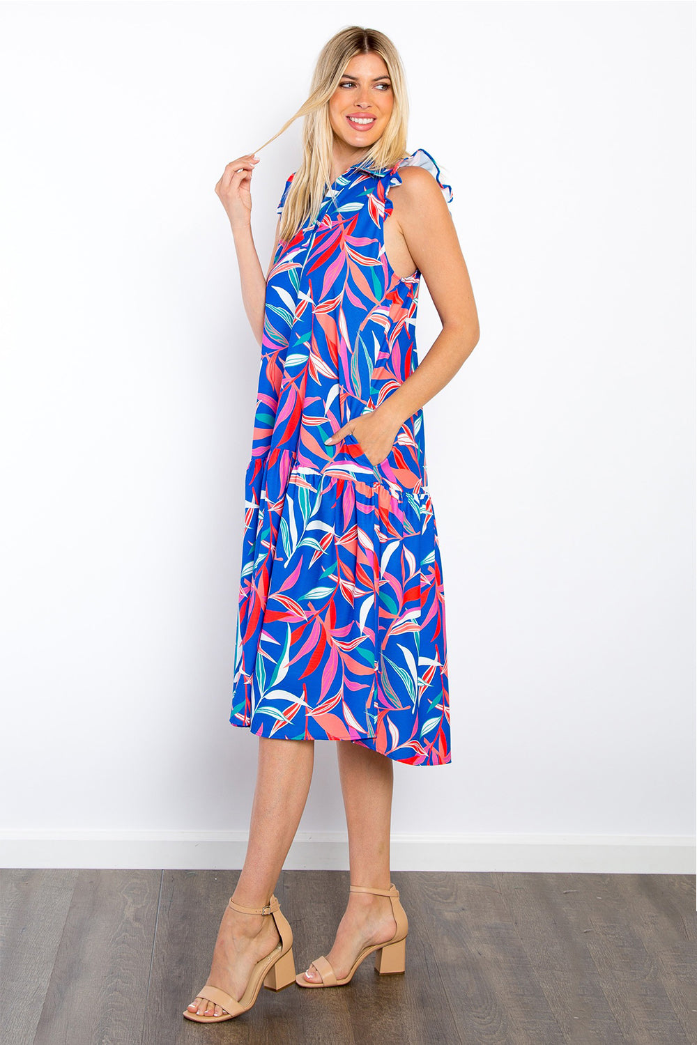 Ruffled Midi Dress