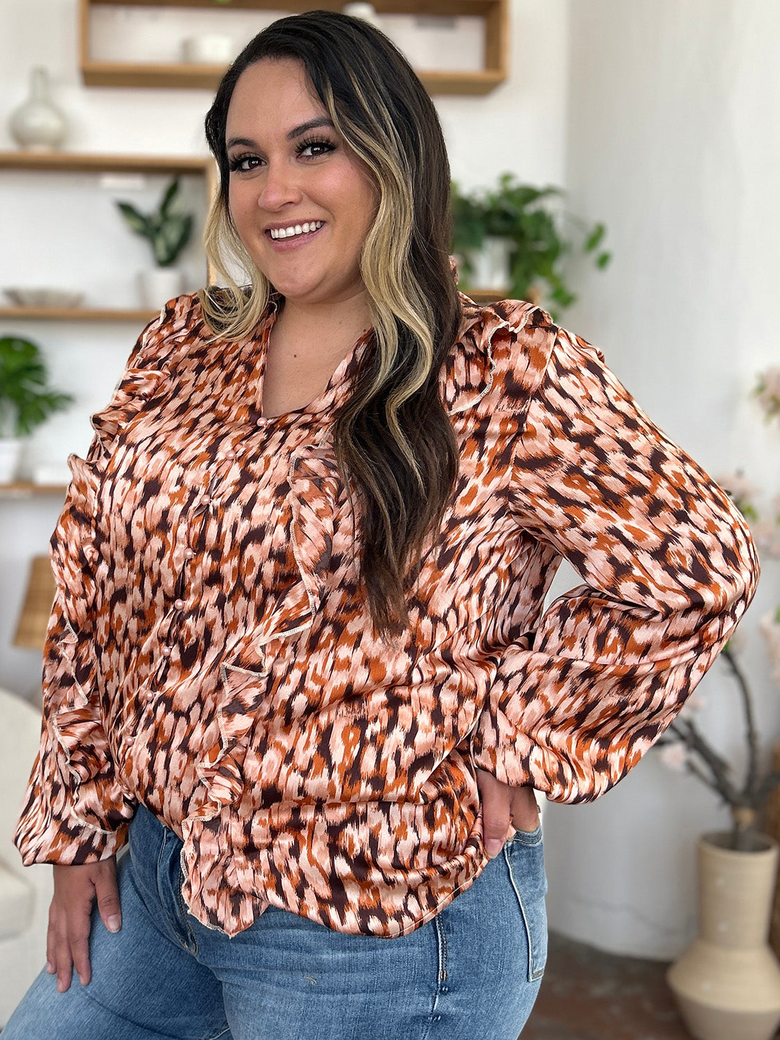 Kathy Printed Long Sleeve Shirt