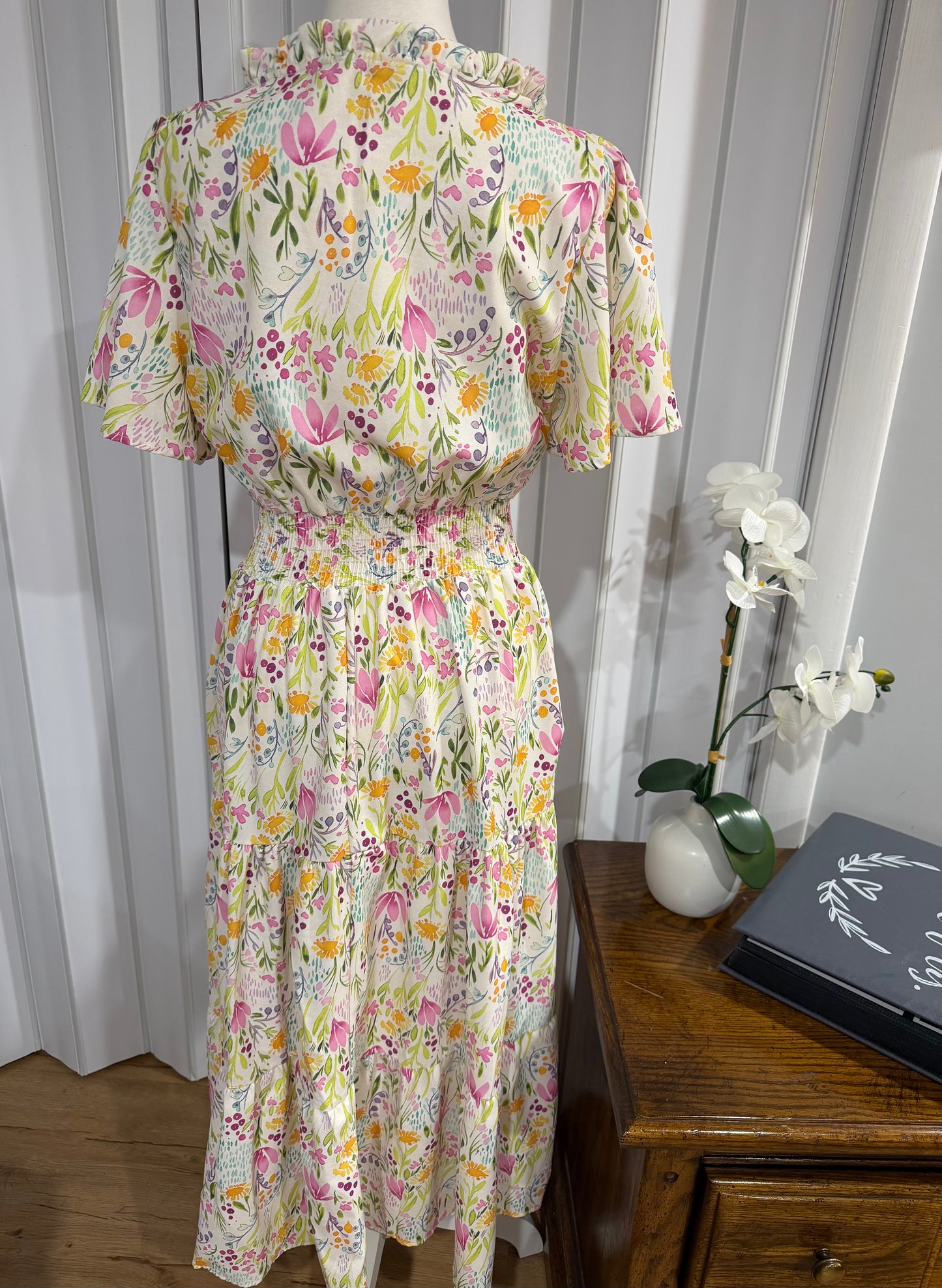 Floral tiered Midi Dress