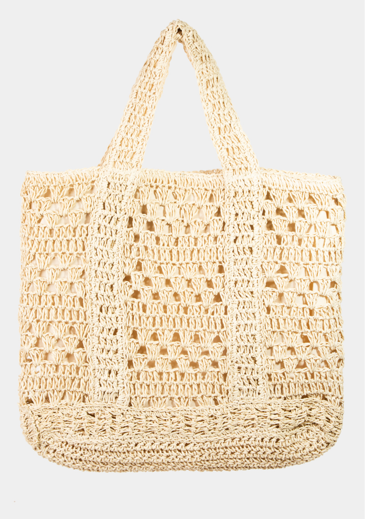 Braided Straw Tote Bag