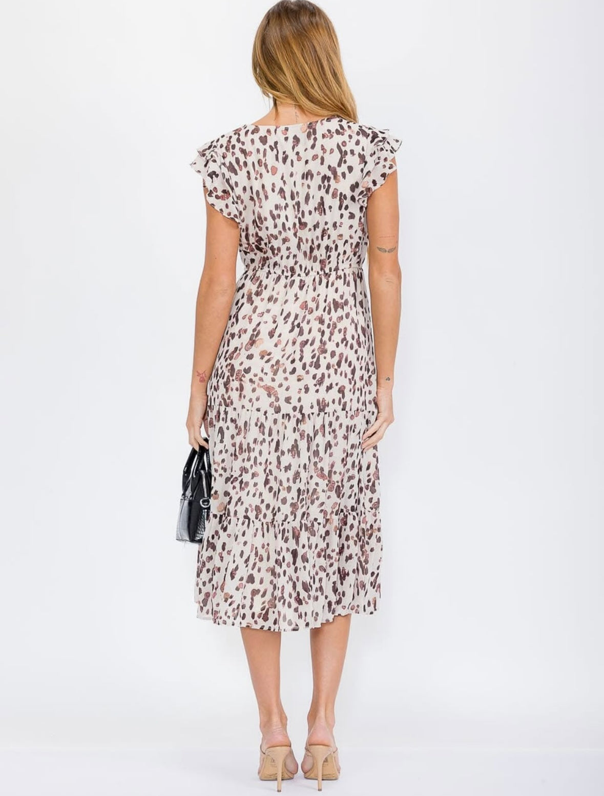 Lina Animal Print Midi Dress