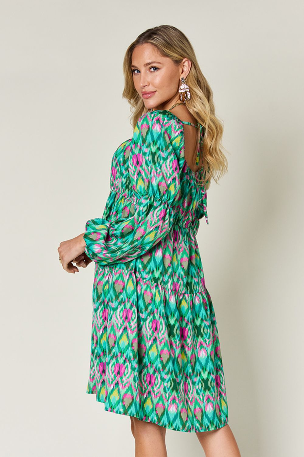 Ella Multi Print Long Sleeve Dress