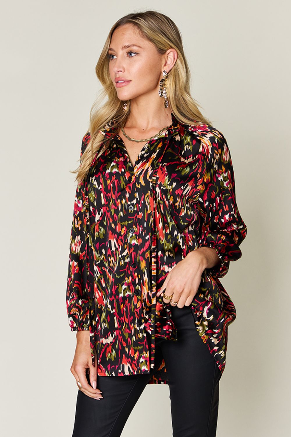 Donna Printed Long Sleeve Shirt