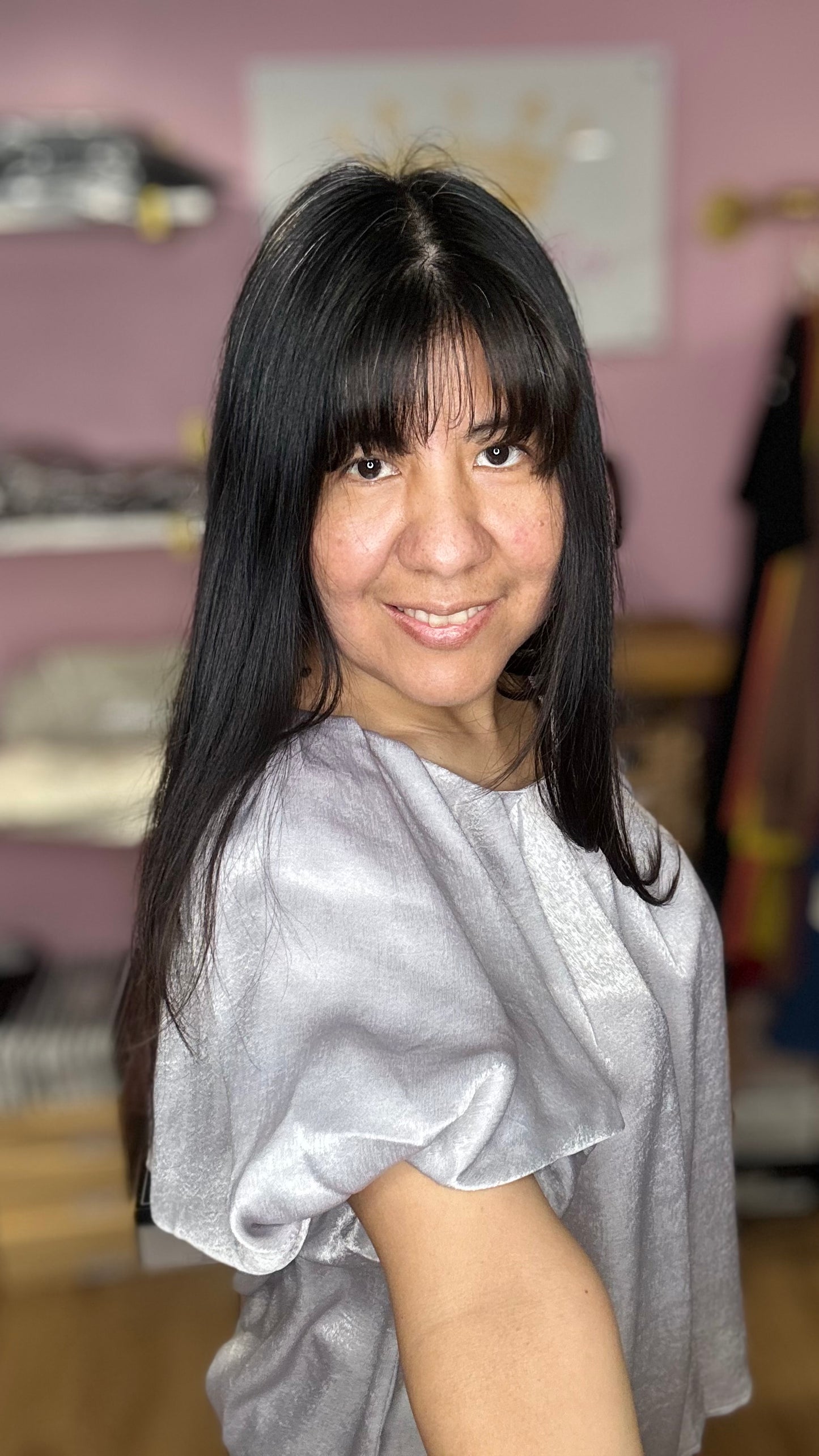 Umgee USA Satin Puff Sleeve Blouse