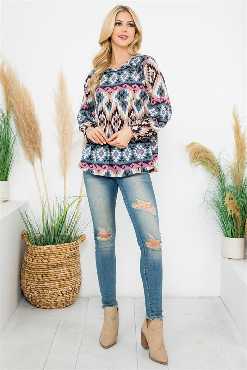 Aztec Print Top