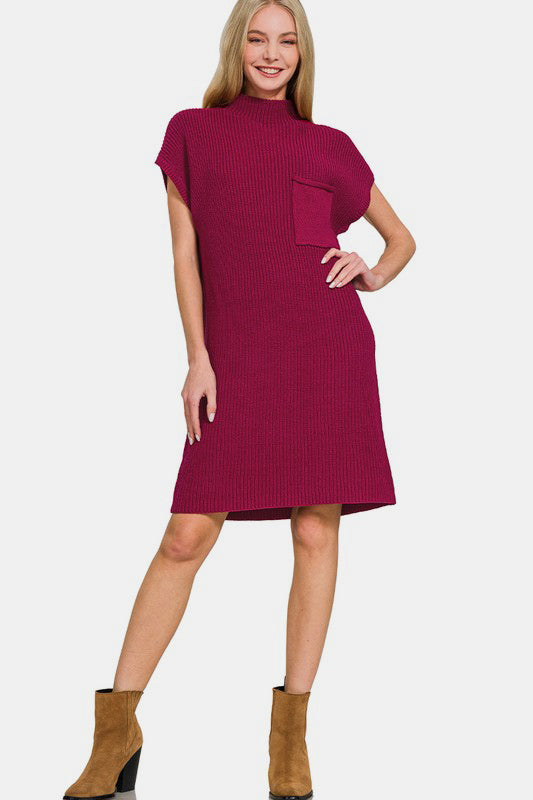 Short Sleeve Sweater Dress