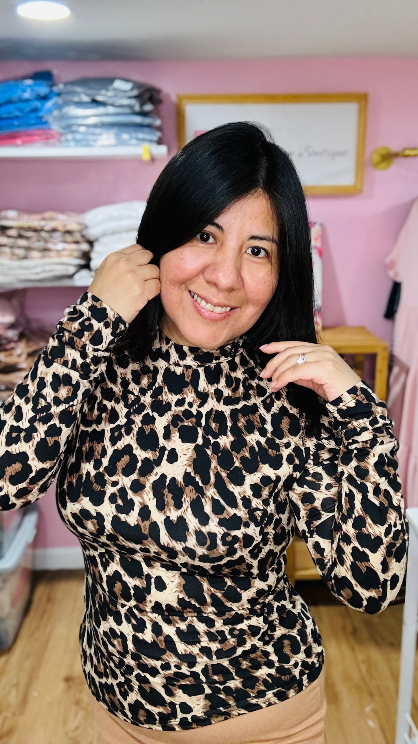 Chiara Leopard Print Top