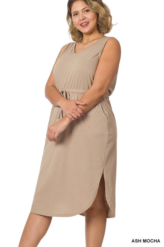 Plus Curved Hem Dress