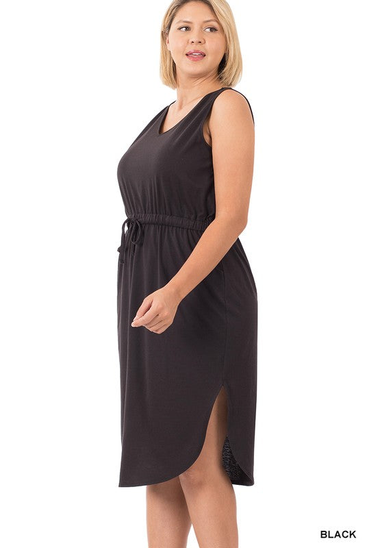 Plus Curved Hem Dress