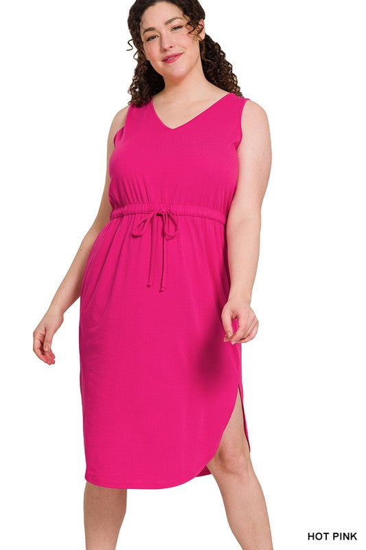 Plus Curved Hem Dress