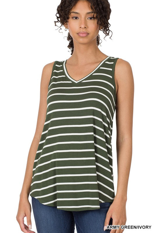 Stripe Sleeveless Top