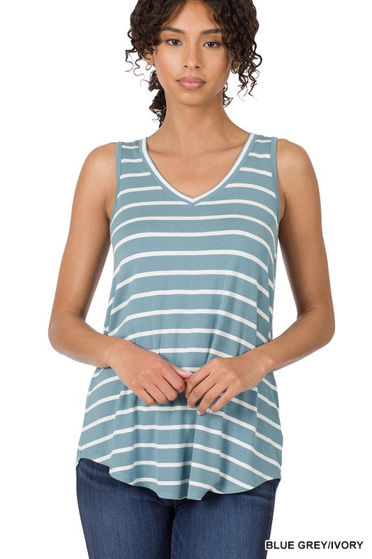 Stripe Sleeveless Top