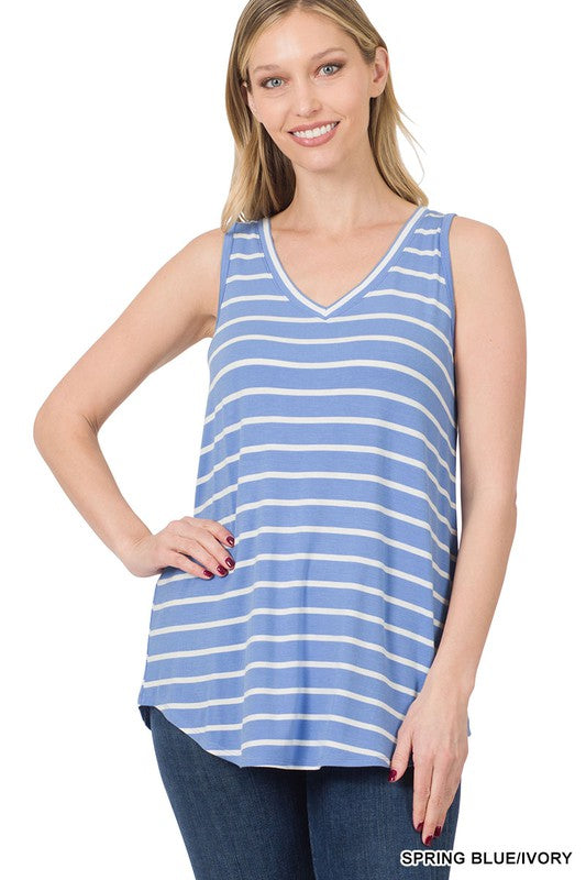 Stripe Sleeveless Top