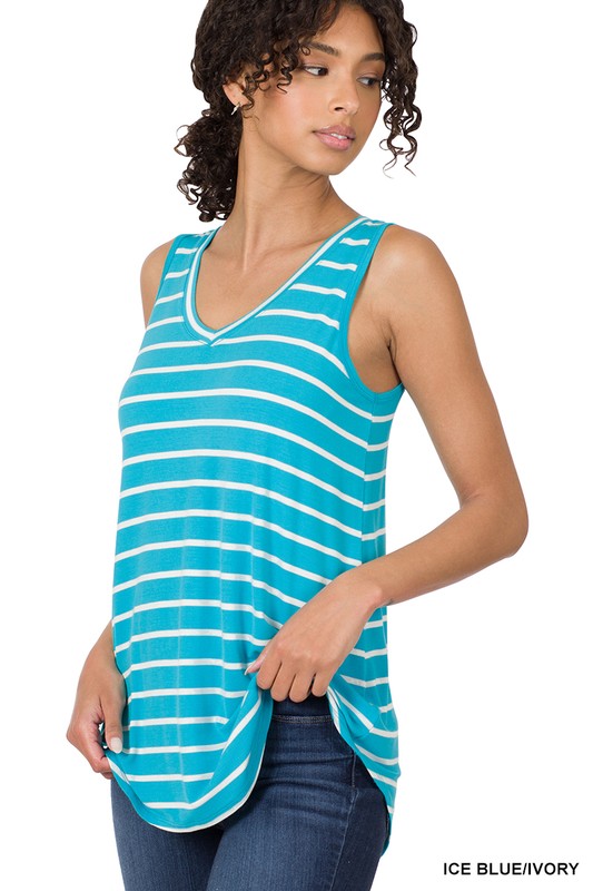 Stripe Sleeveless Top