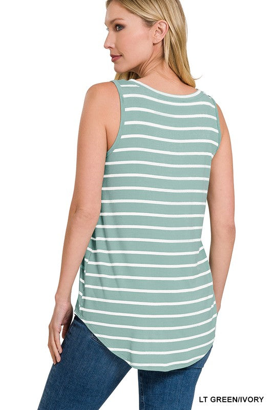 Stripe Sleeveless Top