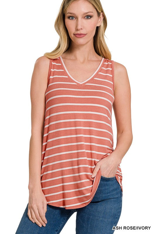 Stripe Sleeveless Top