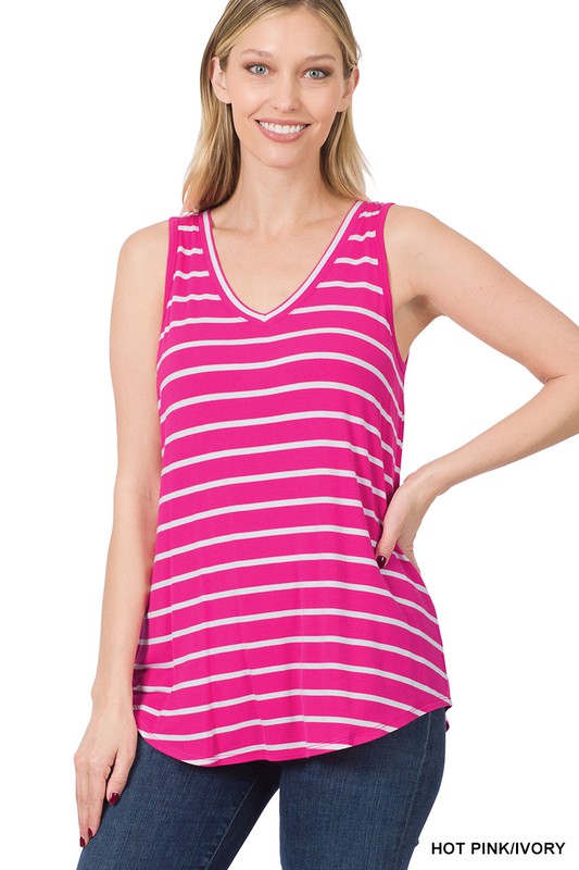 Stripe Sleeveless Top