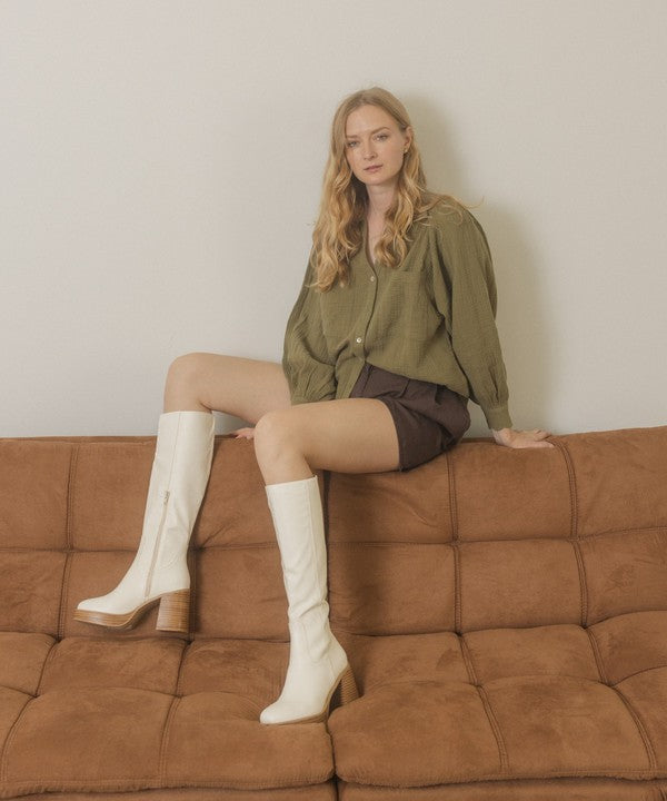 Platform Knee-High Boots