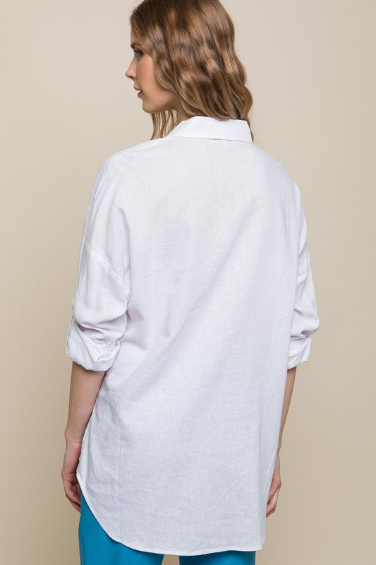 Oversized Linen PocketShirt