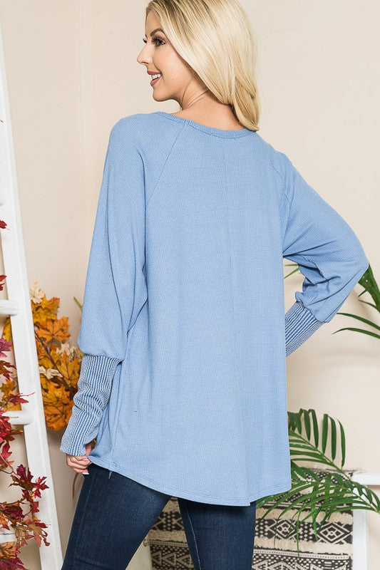 Textured Rib Thumbhole Tunic