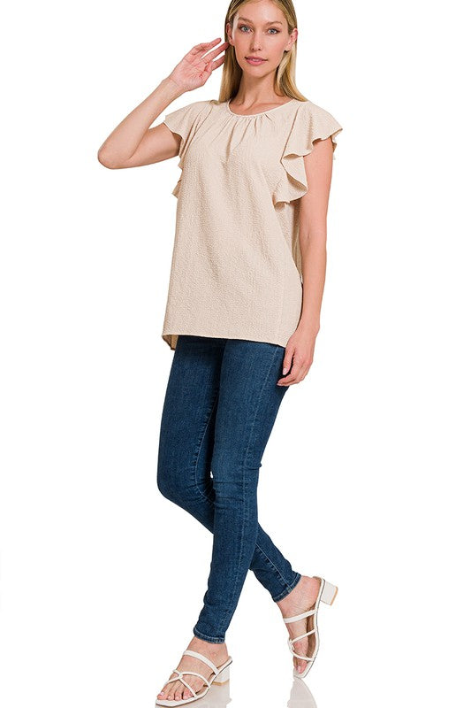 Airflow Flutter Sleeve Top