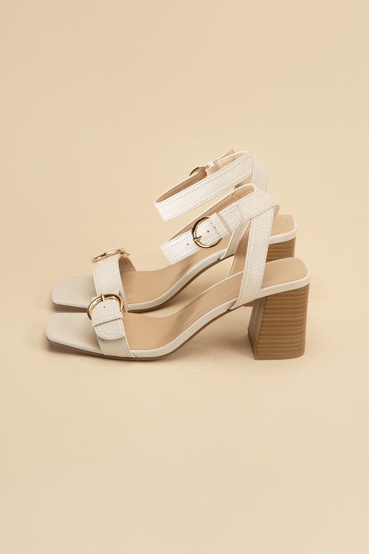 BUCKLE SANDAL HEELS