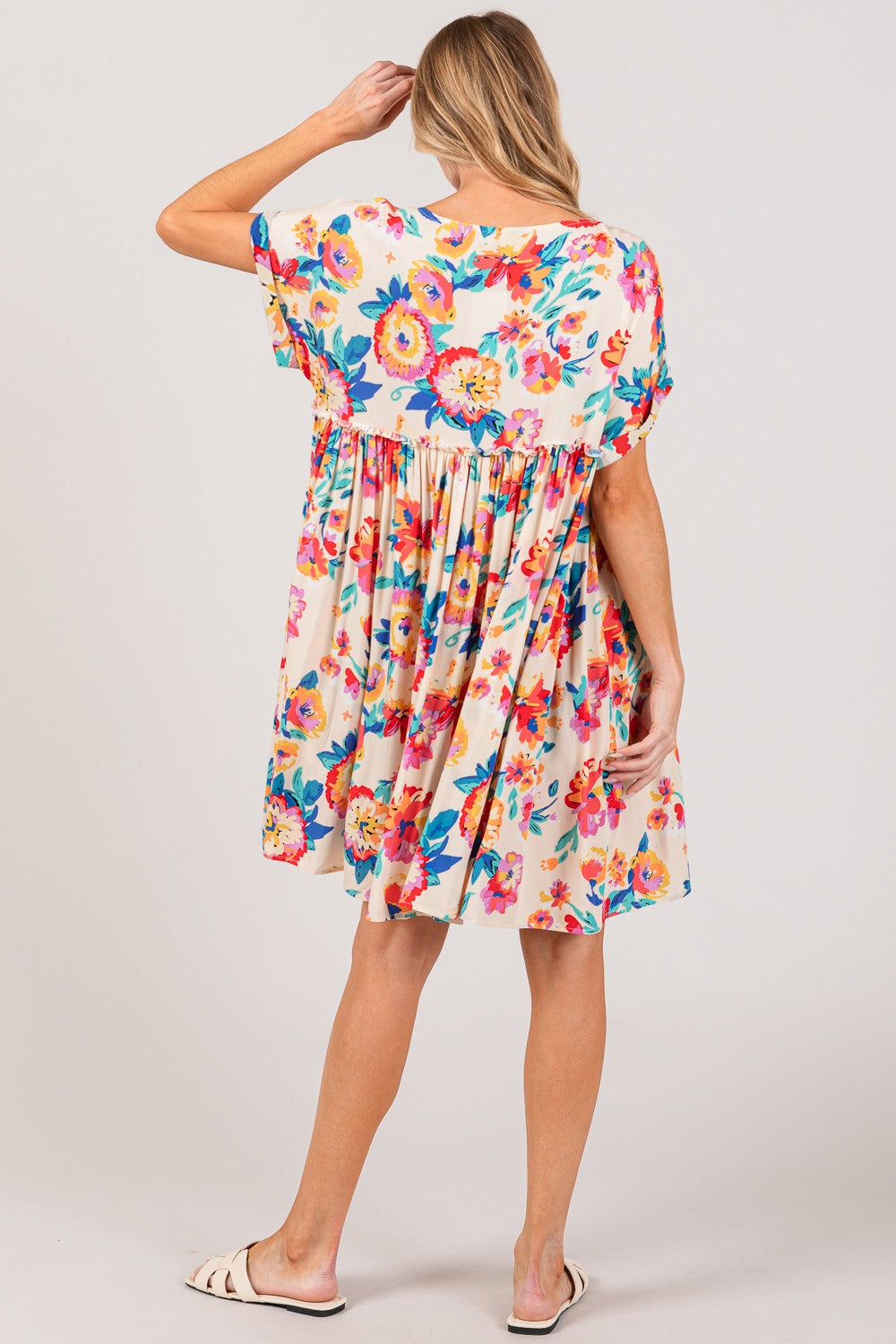 Floral Short Sleeve Dress