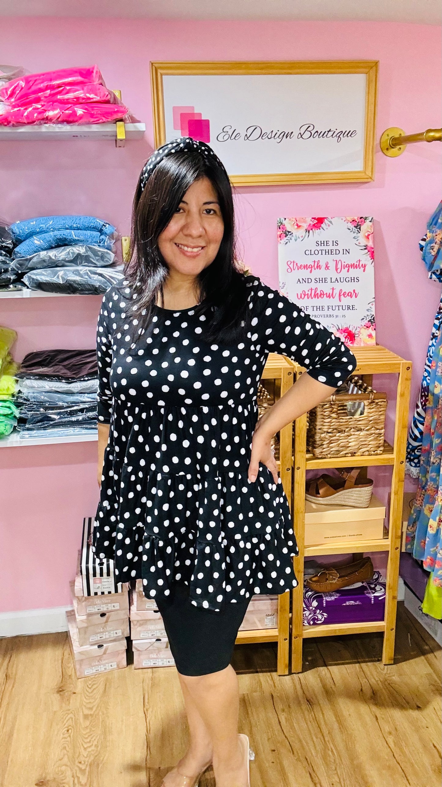 Tiered Polka Dots Top