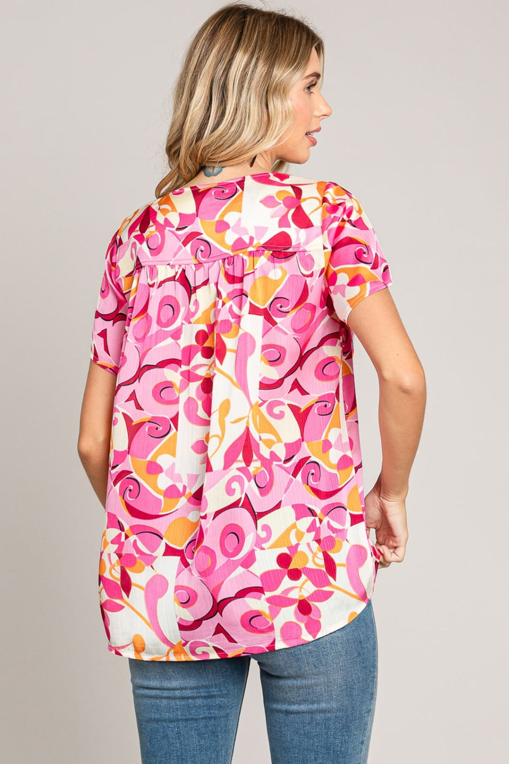 Print Short Sleeve Top