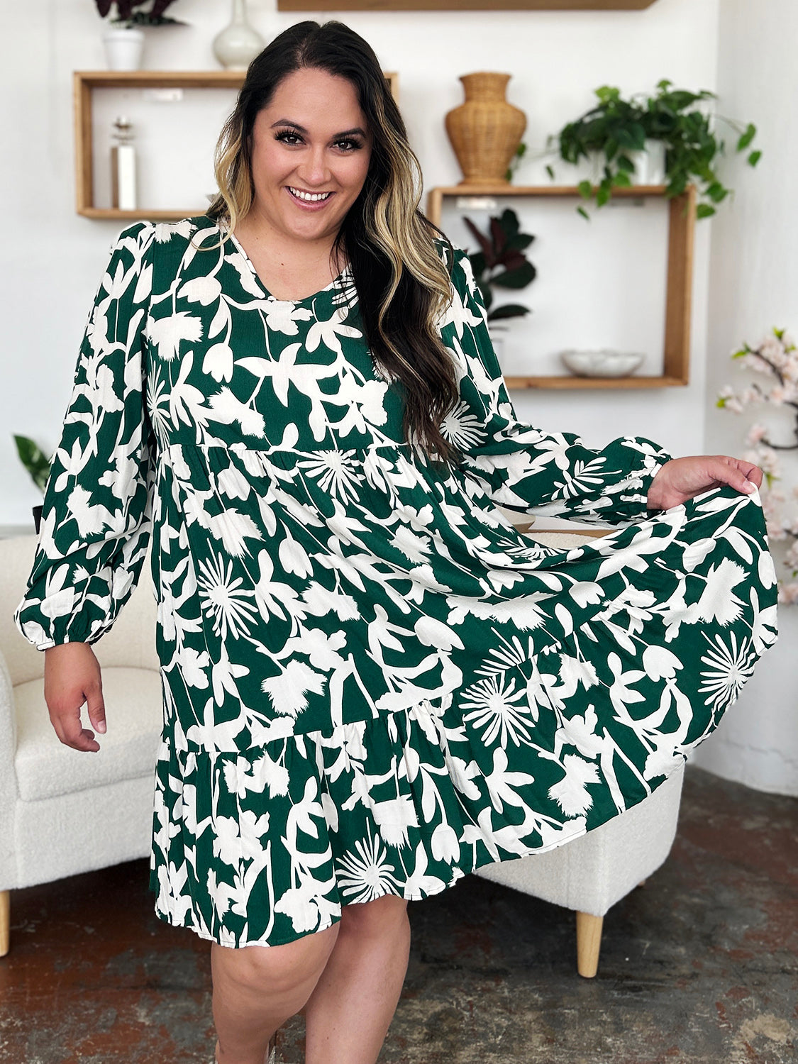 Amanda Printed Dress with Pocket