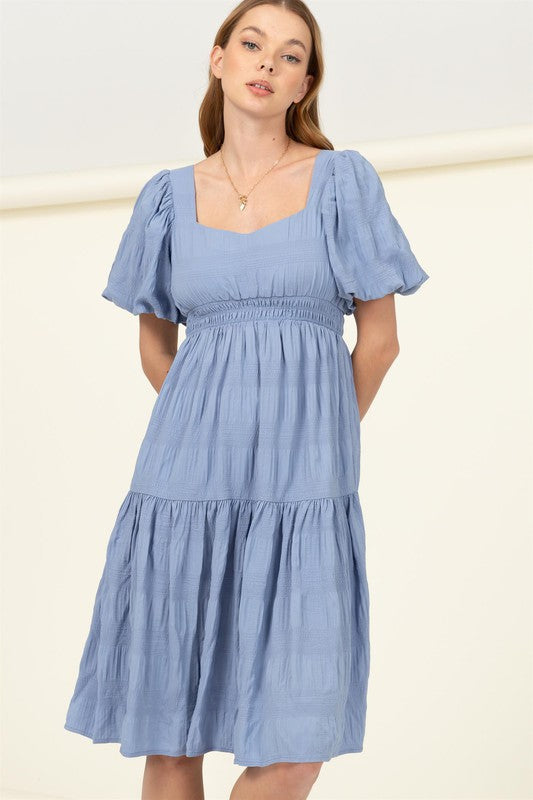 SARAH TIERED MIDI DRESS