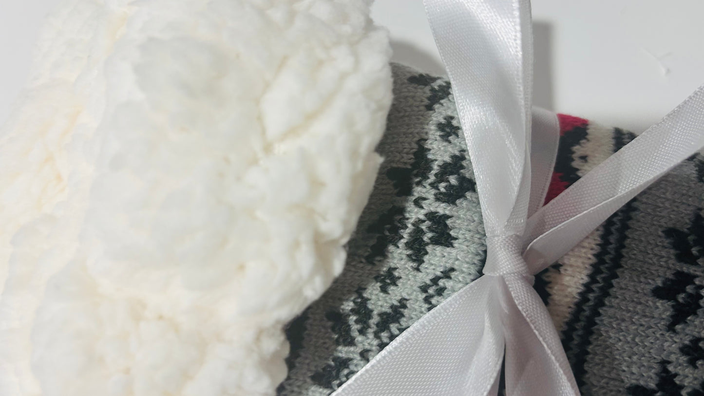 Snow Hearts Christmas Socks