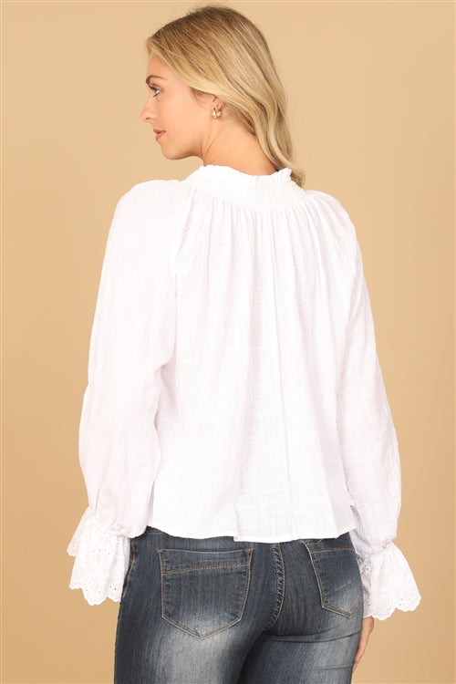 Danielle Flounce Sleeve Blouse