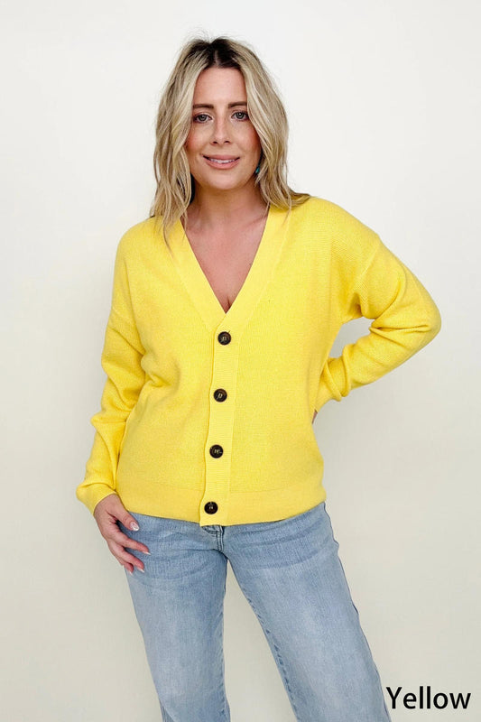 Yellow Sweater Cardigan