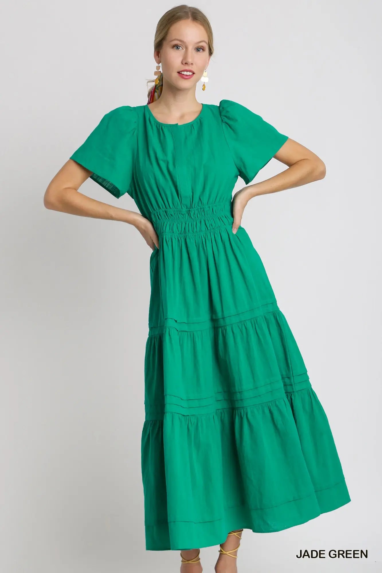 Smocked Waistband Maxi Dress