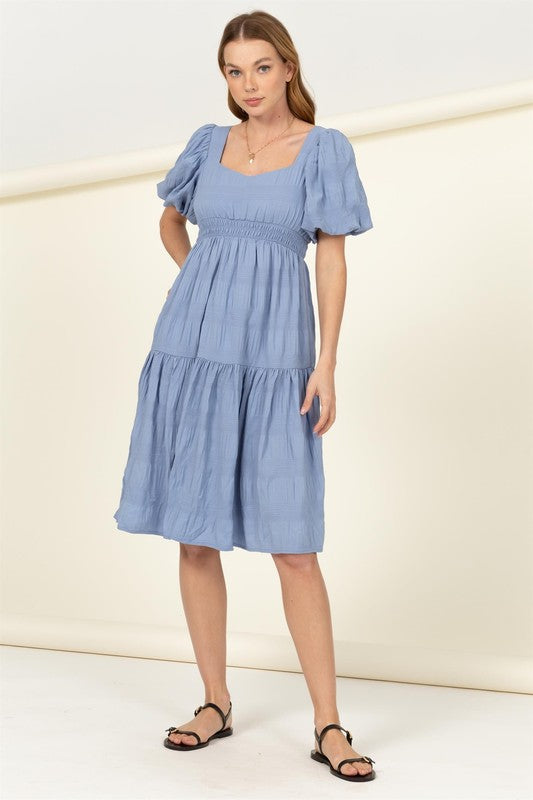 SARAH TIERED MIDI DRESS