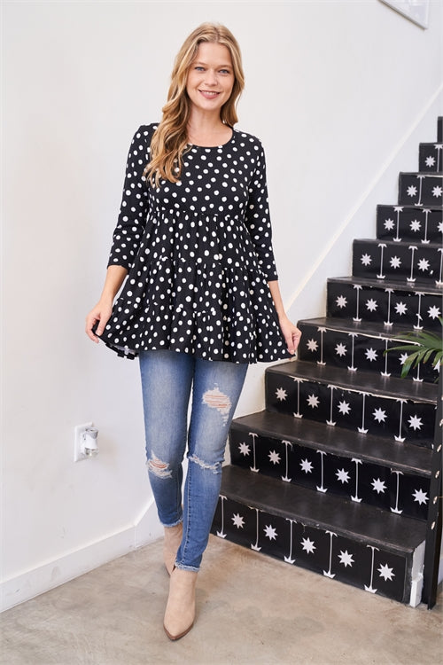 Tiered Polka Dots Top