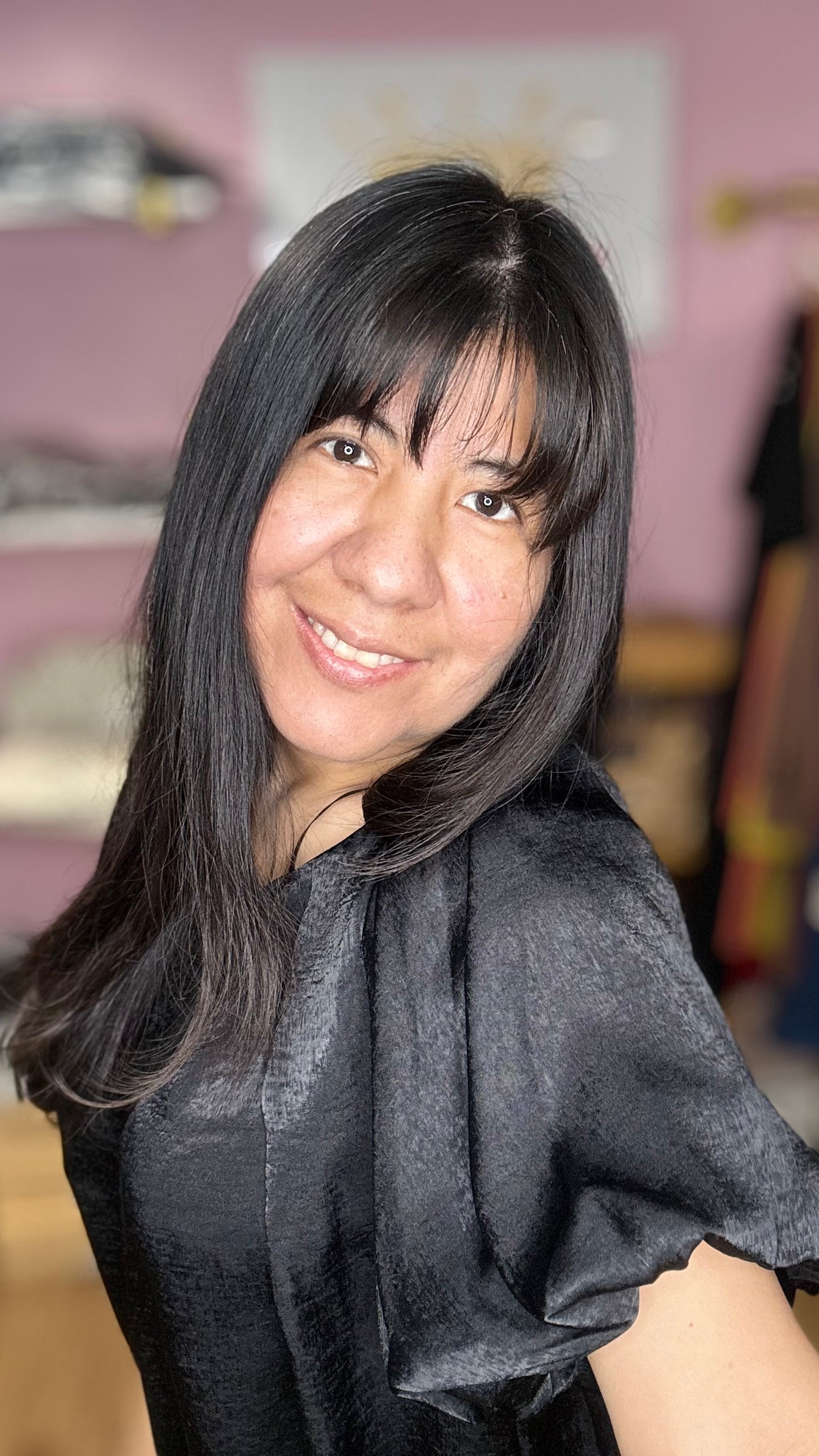 Umgee USA Satin Puff Sleeve Blouse