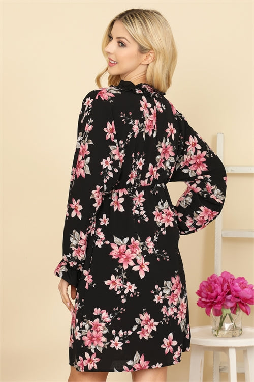 Floral Long Sleeve Dress