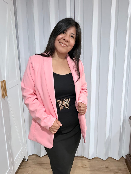 Long Sleeve Open-Front Blazer