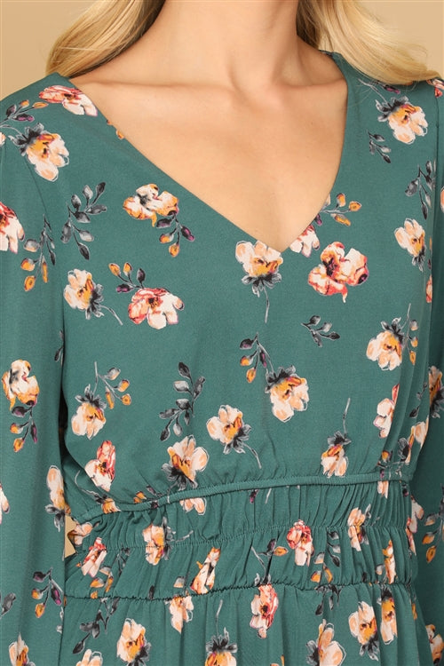 Gilli Green Floral Top