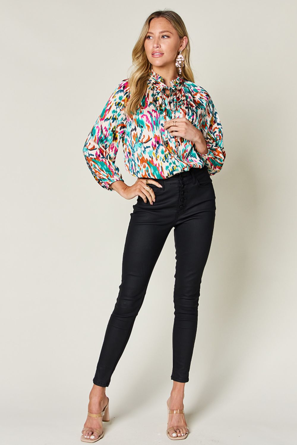 Donna Printed Long Sleeve Shirt