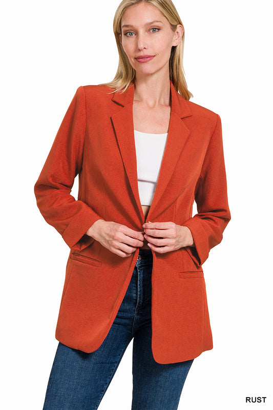 Long Sleeve Rust Blazer