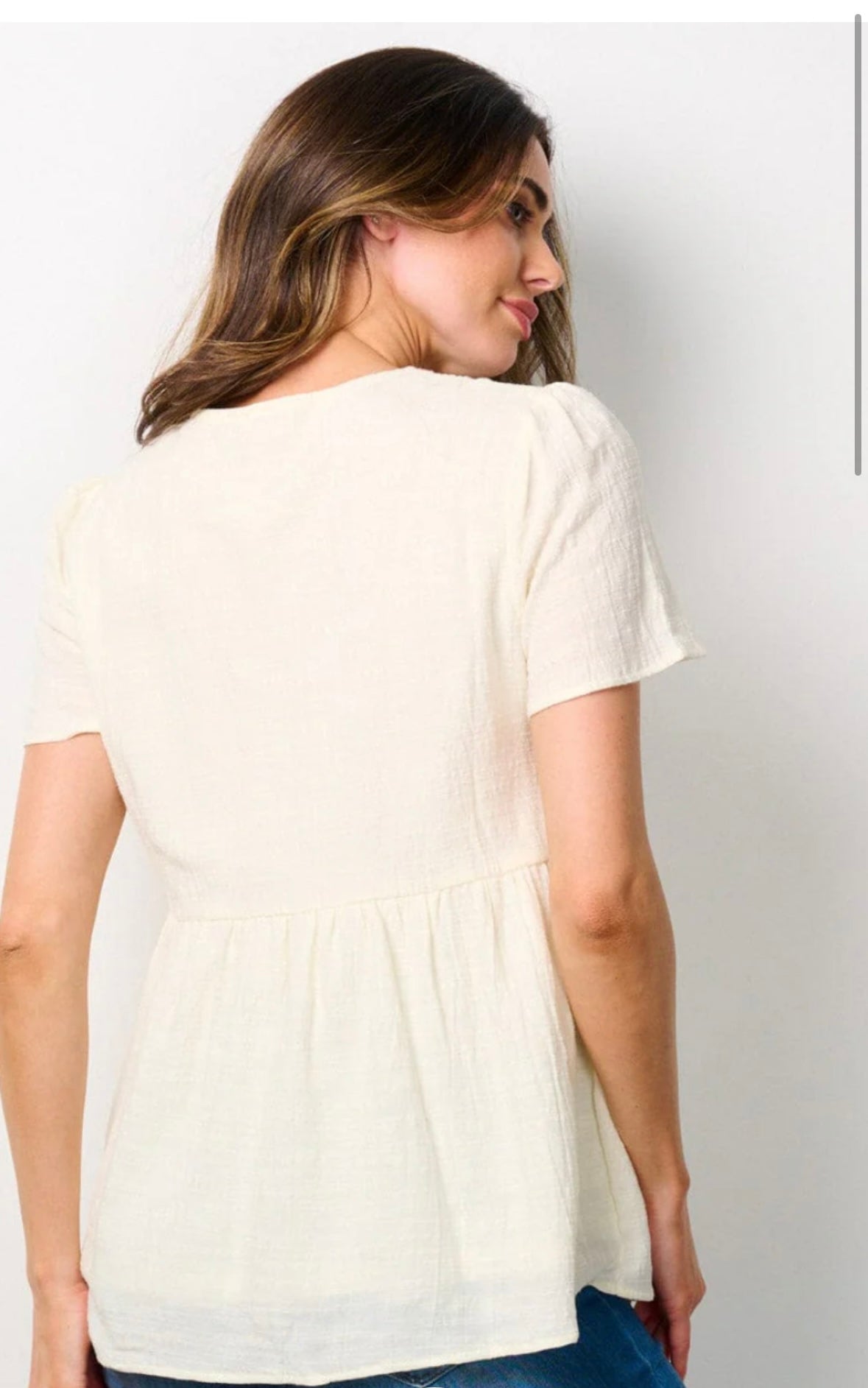 Ivory Lace Tunic Top