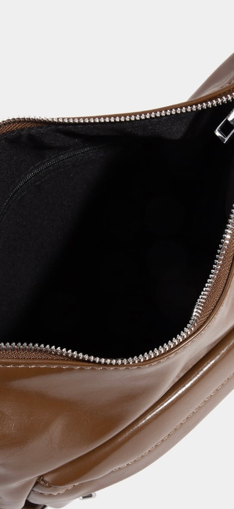 Glossy Leather Shoulder Bag