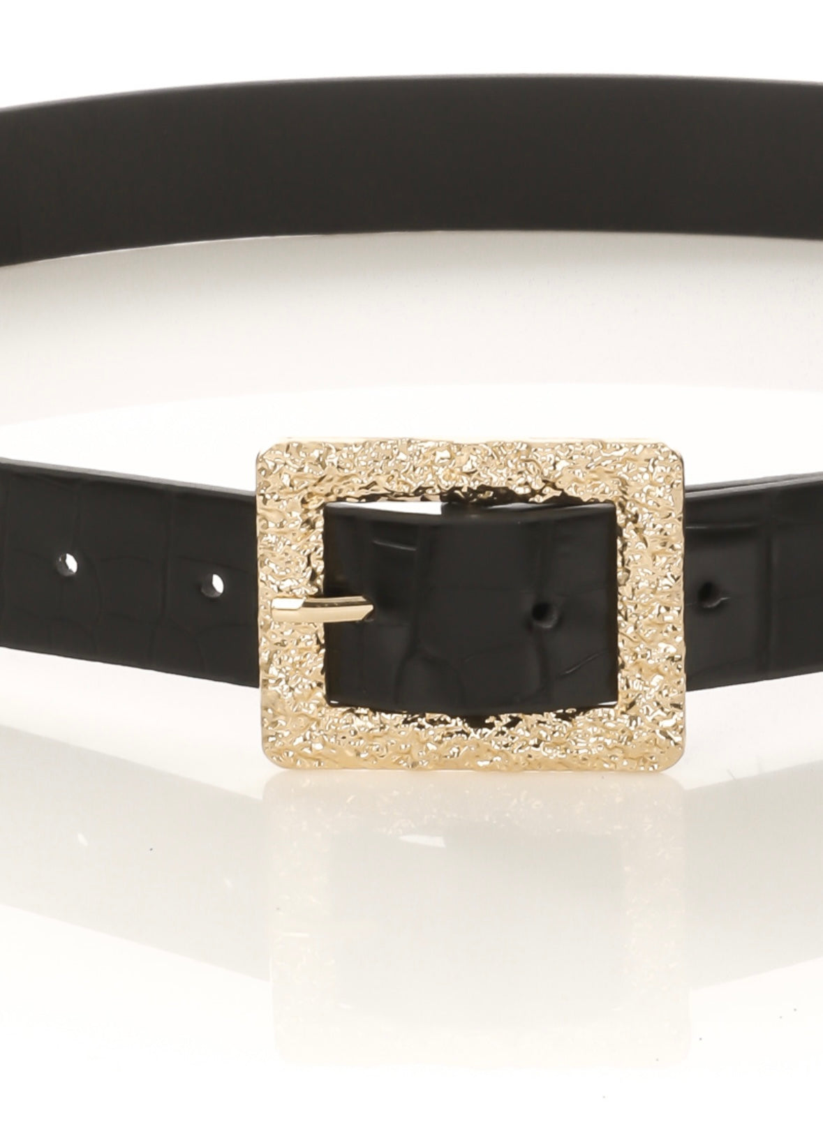 Gold Buckle Black Belt