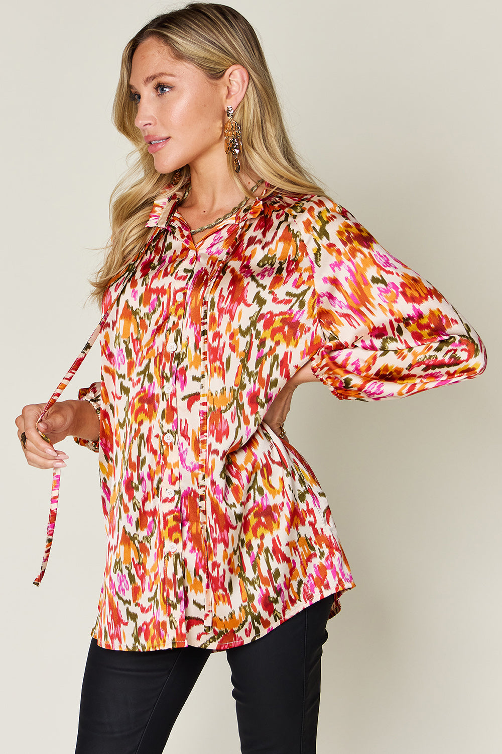 Donna Printed Long Sleeve Shirt