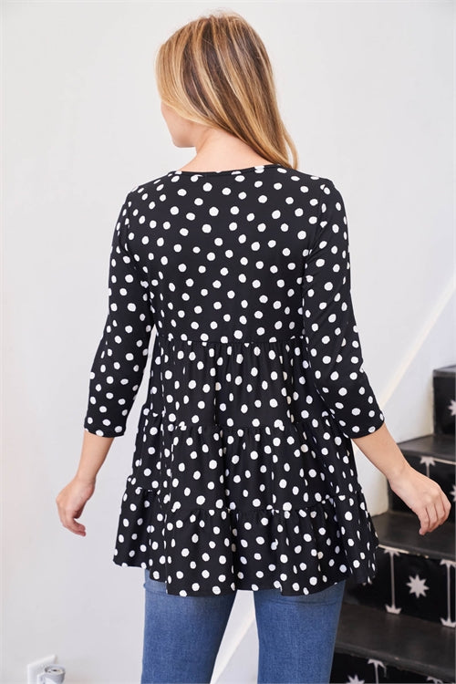 Tiered Polka Dots Top